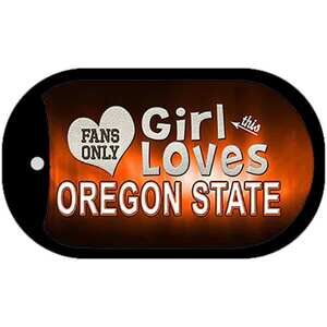 NCAA This Girl Loves Oregon State Beavers Necklace Dog Tag Metal New Chain